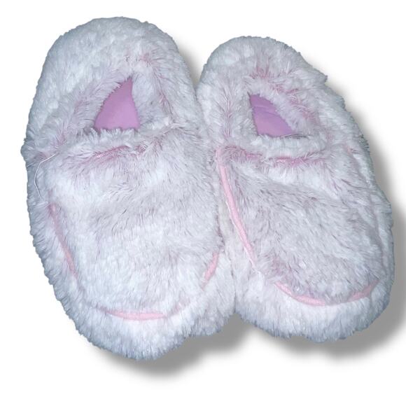 Warmies Microwavable Slippers Marshmallow Lavender Soothe Warmth 6-10 Footwear - Picture 2 of 9